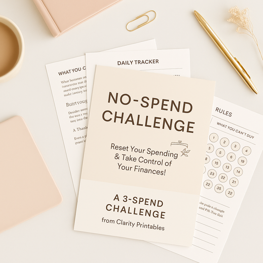 No-Spend Challenge Printable – 30-Day Money Reset Tracker