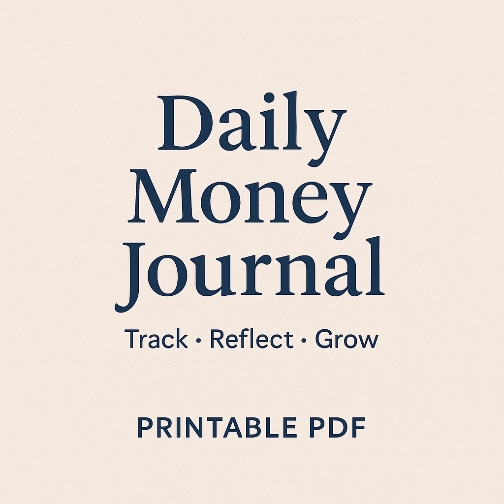 Daily Money Journal – Printable PDF