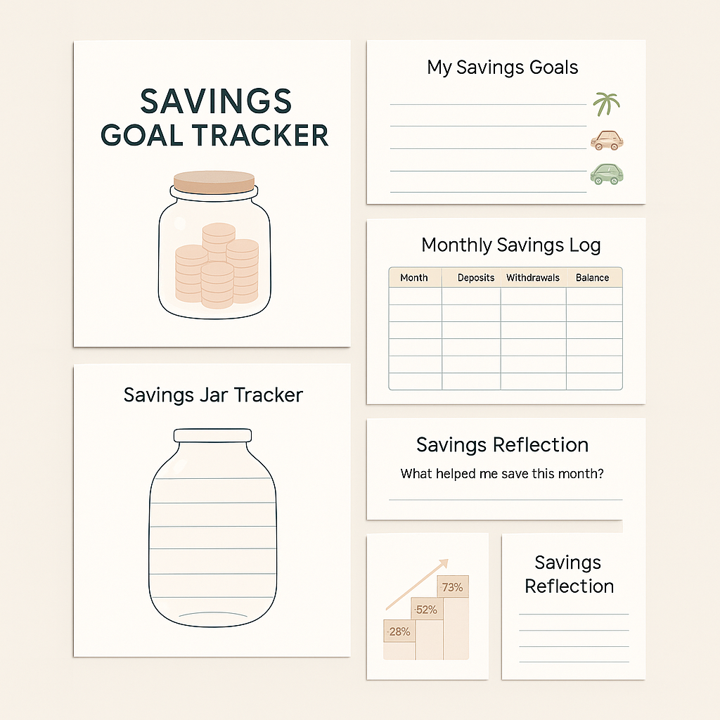 Savings Goal Tracker – Printable Planner