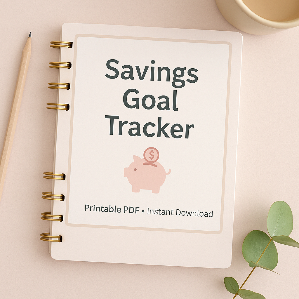Savings Goal Tracker – Printable Planner