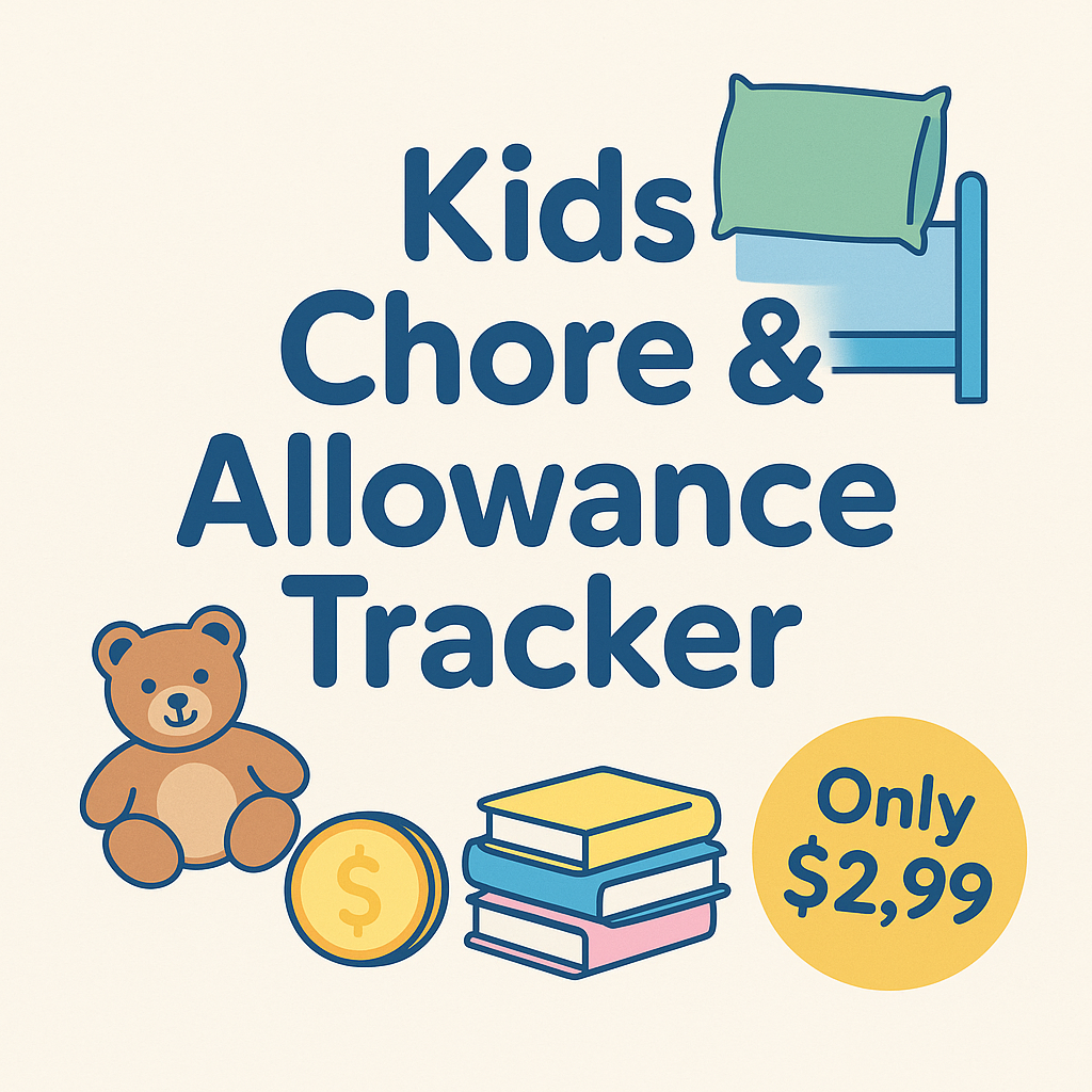 Kids Chore & Allowance Tracker – Printable PDF Planner