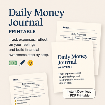 Daily Money Journal – Printable PDF