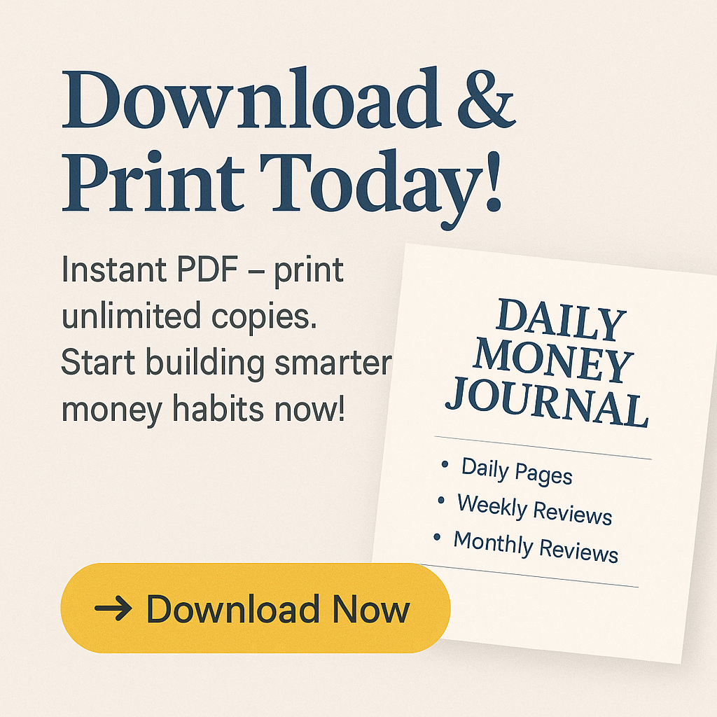 Daily Money Journal – Printable PDF