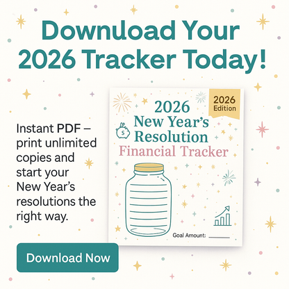 2026 New Year’s Resolution Financial Tracker – Printable Planner (Digital Download)