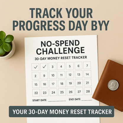 No-Spend Challenge Printable – 30-Day Money Reset Tracker