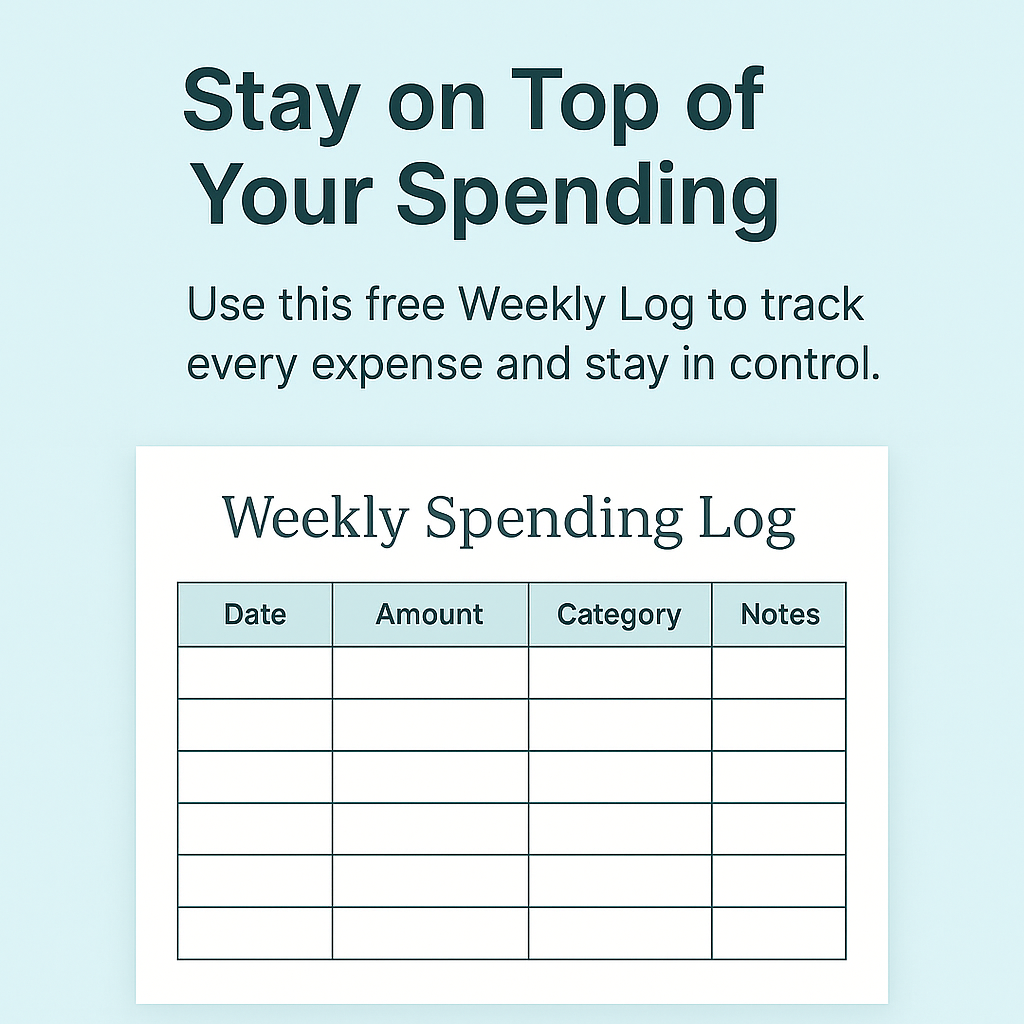 Weekly Spending Log – Free Printable PDF