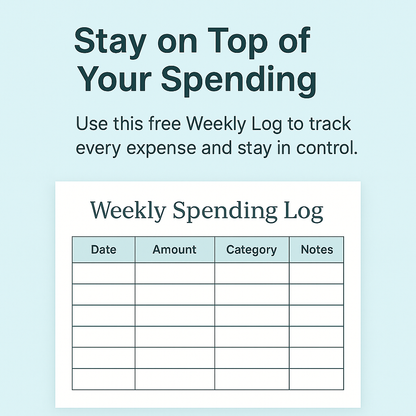Weekly Spending Log – Free Printable PDF