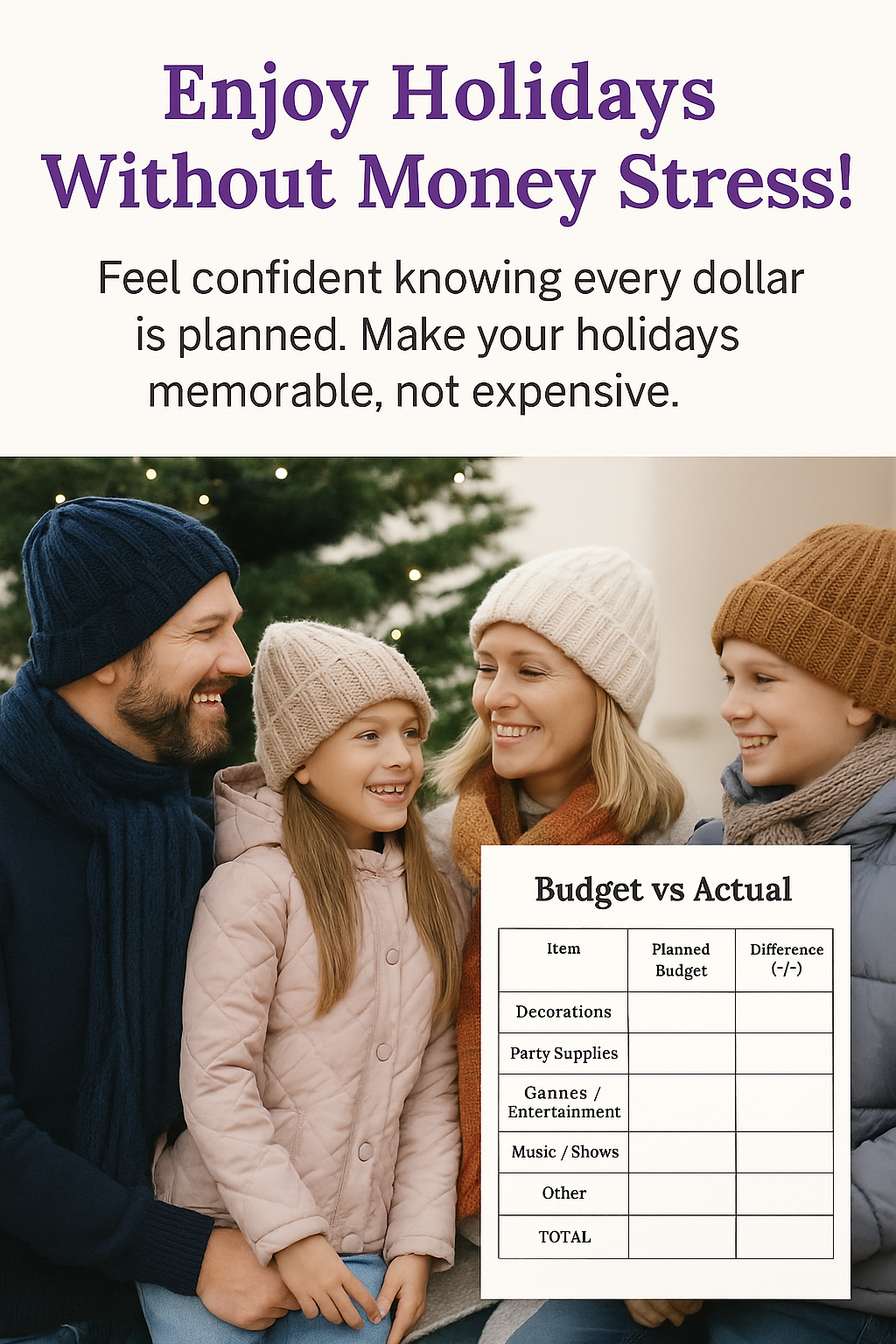 Holiday Budget Planner – Printable PDF