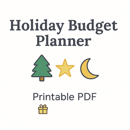 Holiday Budget Planner – Printable PDF