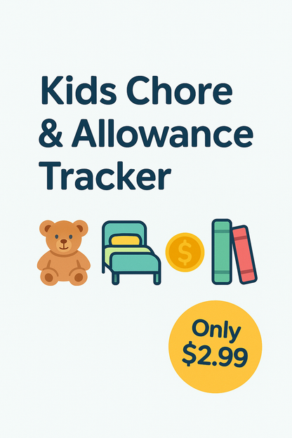 Kids Chore & Allowance Tracker – Printable PDF Planner