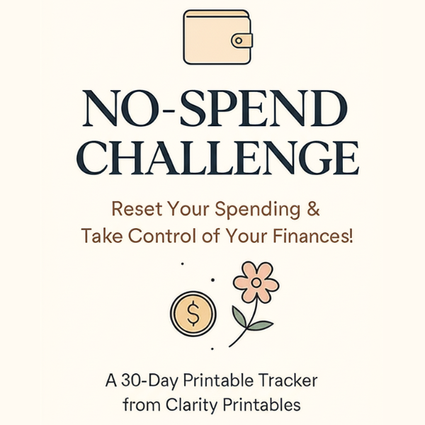 No-Spend Challenge Printable – 30-Day Money Reset Tracker