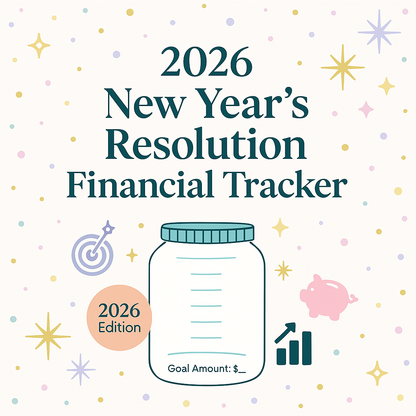 2026 New Year’s Resolution Financial Tracker – Printable Planner (Digital Download)