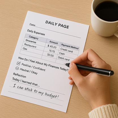 Daily Money Journal – Printable PDF