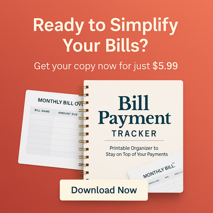 Bill Payment Tracker – Printable Monthly & Annual Bill Organizer